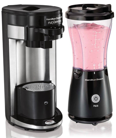 Hamilton Beach FlexBrew Single Serve Coffee Maker Machine and Personal Blender