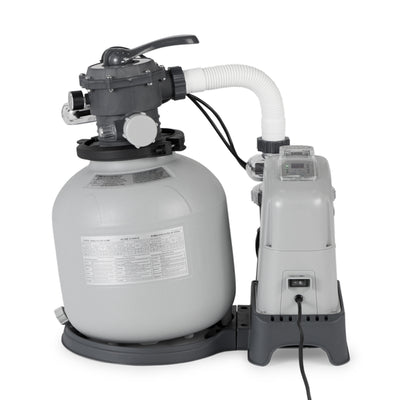 Intex 1600 GPH Saltwater System & Sand Filter Pump Swimming Pool 28675EG (Used)
