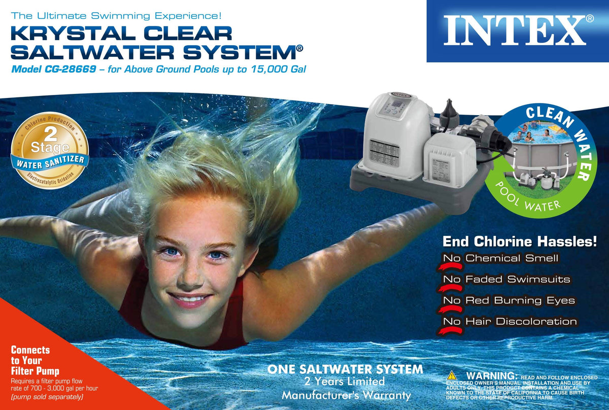Intex Krystal Clear Saltwater System Pool Chlorinator | 28669EG (Used)