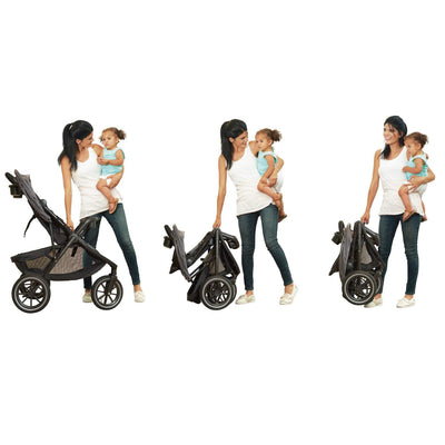Evenflo Folio3 Stroll & Jog Travel System w/ LiteMax 35 Infant Car Seat, Skyline