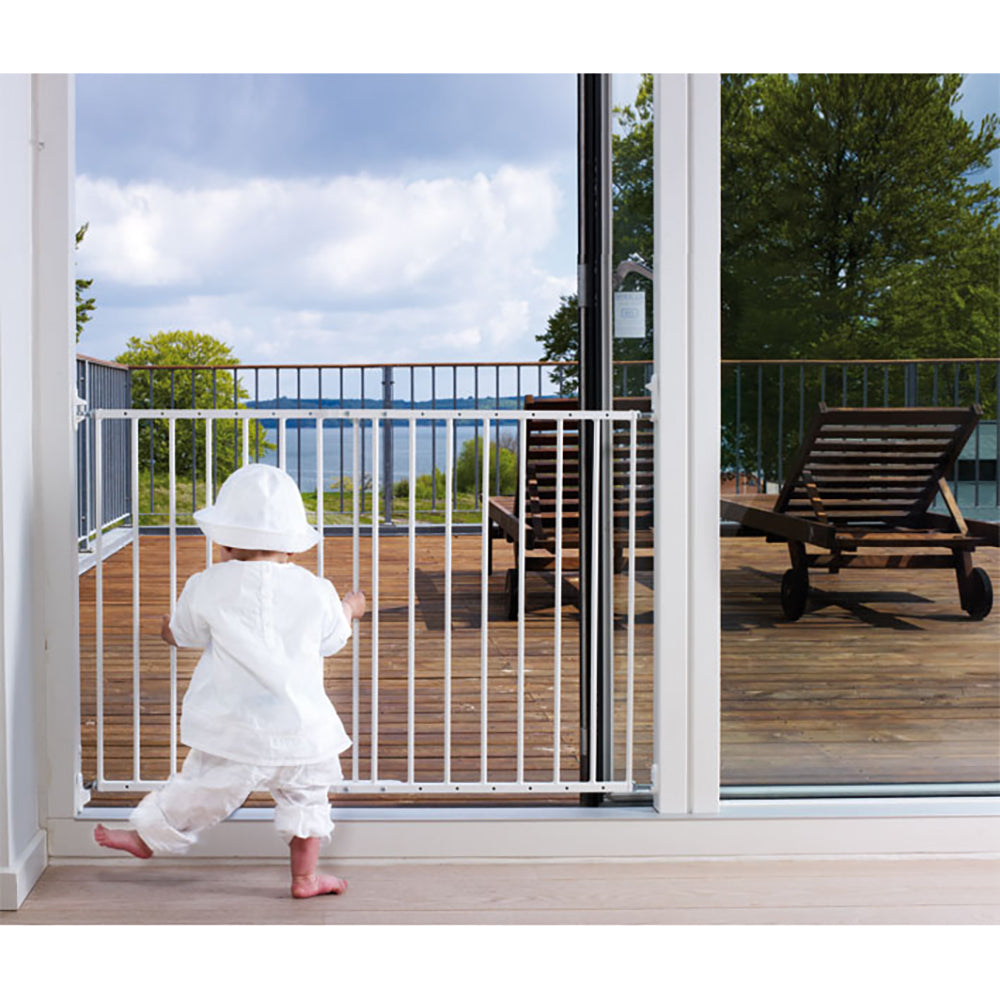 BabyDan MultiDan Wall Mount 24.6-42" Doorway Safety Baby Metal Gate (2 Pack) - VMInnovations