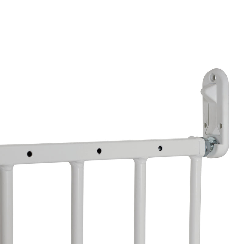 BabyDan Wall Mount 24.6-42 Inch Safety Baby Gate, White Metal(Open Box) (2 Pack)