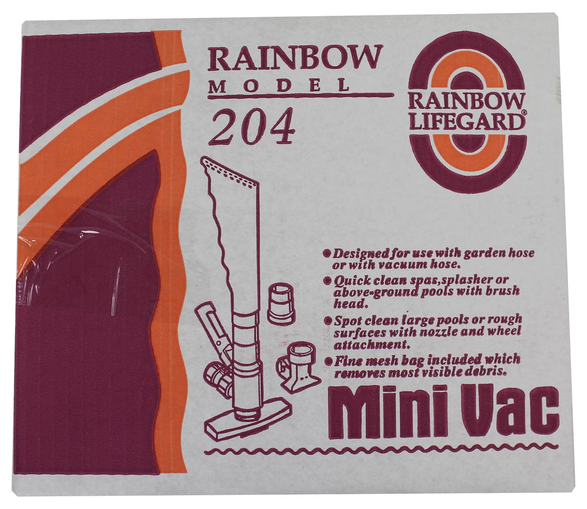 Pentair Part R201146 Rainbow 204 Mini Vac Swimming Pool Spa Hot Tub Cleaner