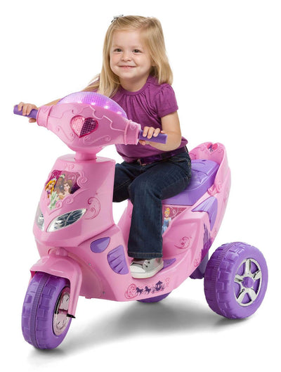 KidTrax Disney Twinkling Tiara 6V Scooter Kids Electric Ride-On | KT1107TR