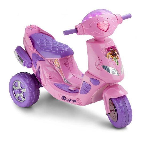 KidTrax Disney Twinkling Tiara 6V Scooter Kids Electric Ride-On | KT1107TR