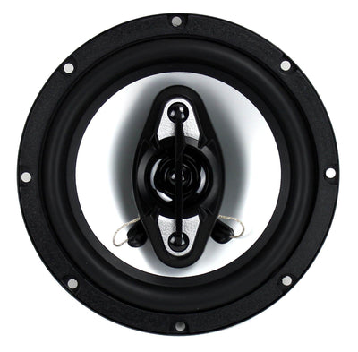 4) NEW BOSS NX654 6.5" 800W 4-Way Car Audio Coaxial Speakers + 4 Channel Amp