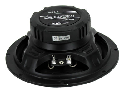 4) NEW BOSS NX654 6.5" 800W 4-Way Car Audio Coaxial Speakers + 4 Channel Amp