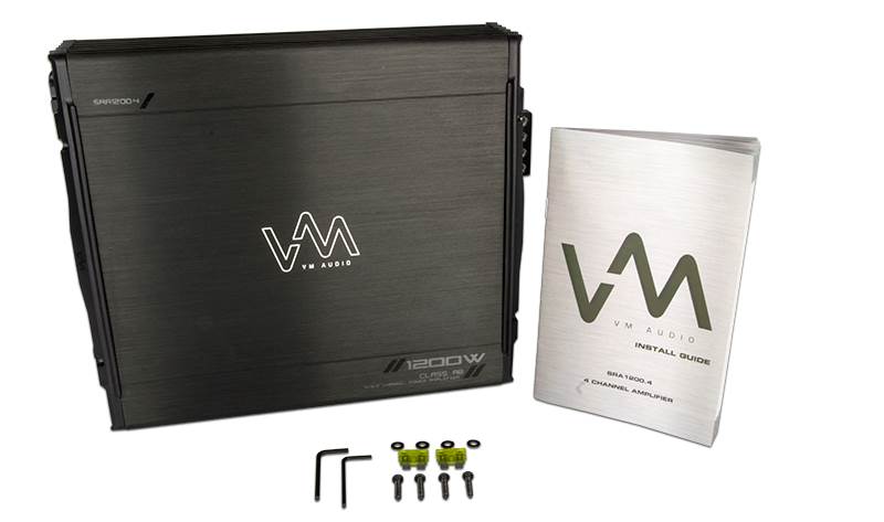 4) NEW BOSS NX654 6.5" 800W 4-Way Car Audio Coaxial Speakers + 4 Channel Amp