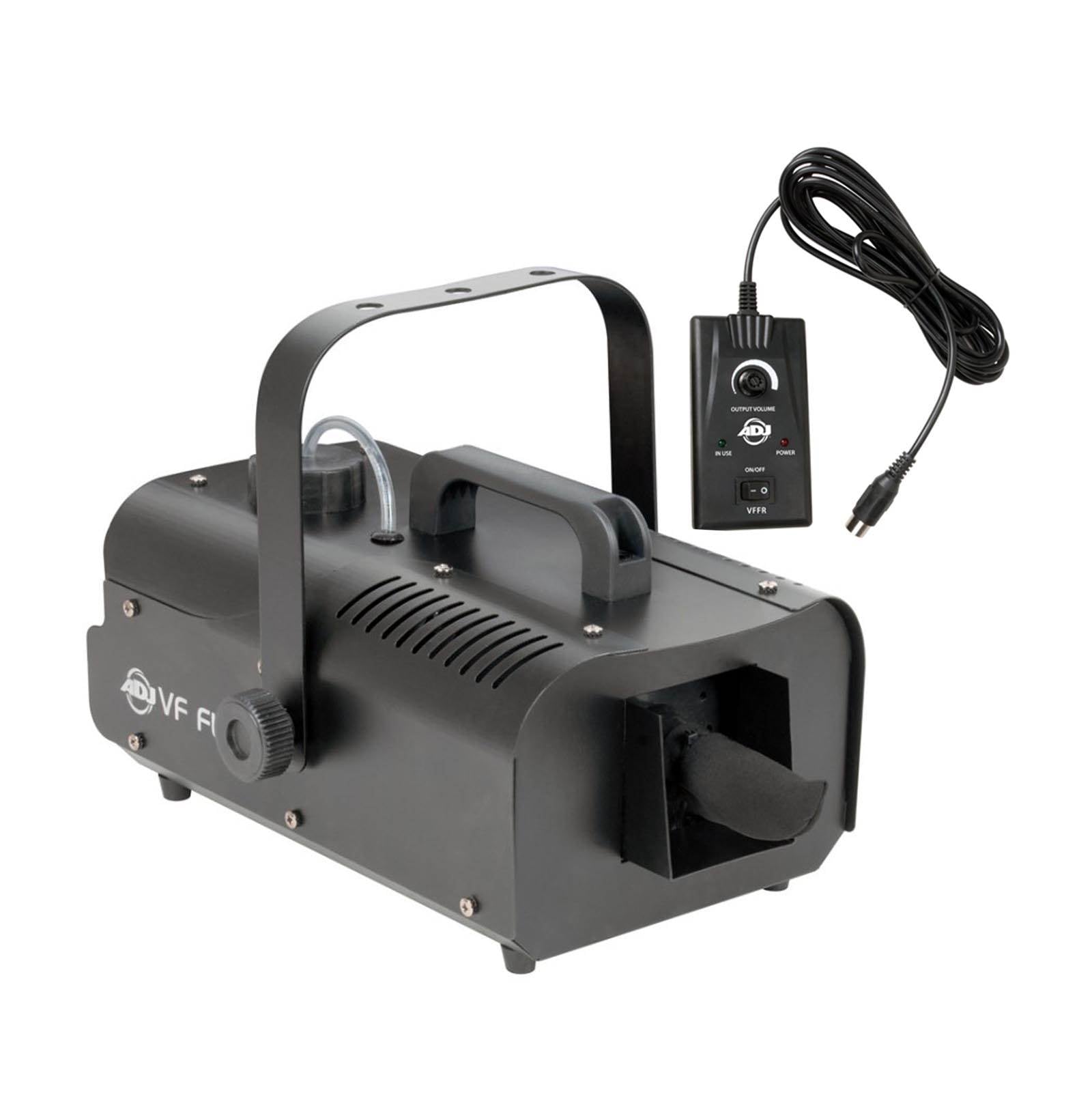 (2) American DJ VF Flurry High Output Snow Machines w/ Remotes & (2) Snow Fluids - VMInnovations