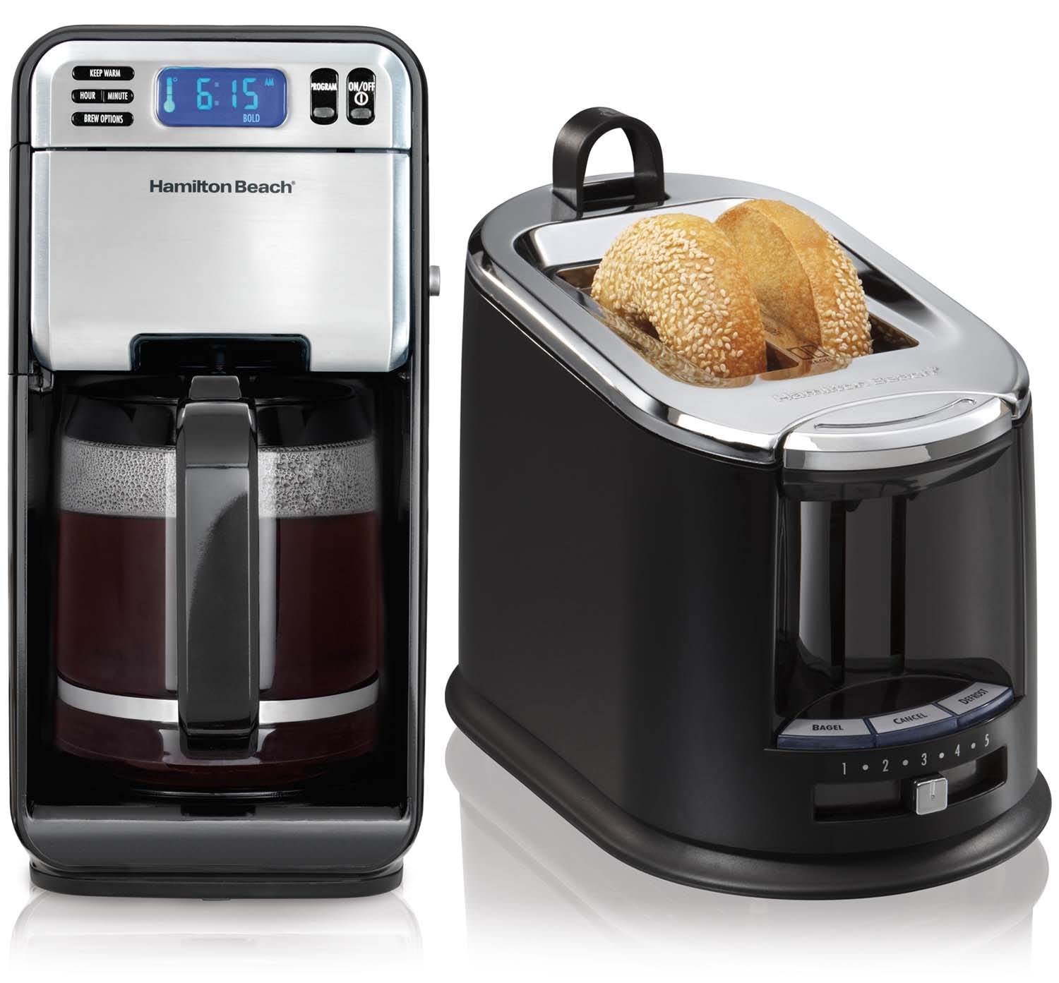 Hamilton Beach 46201 12Cup Digital Coffeemaker & Extra-Wide Slot 2 Slice Toaster