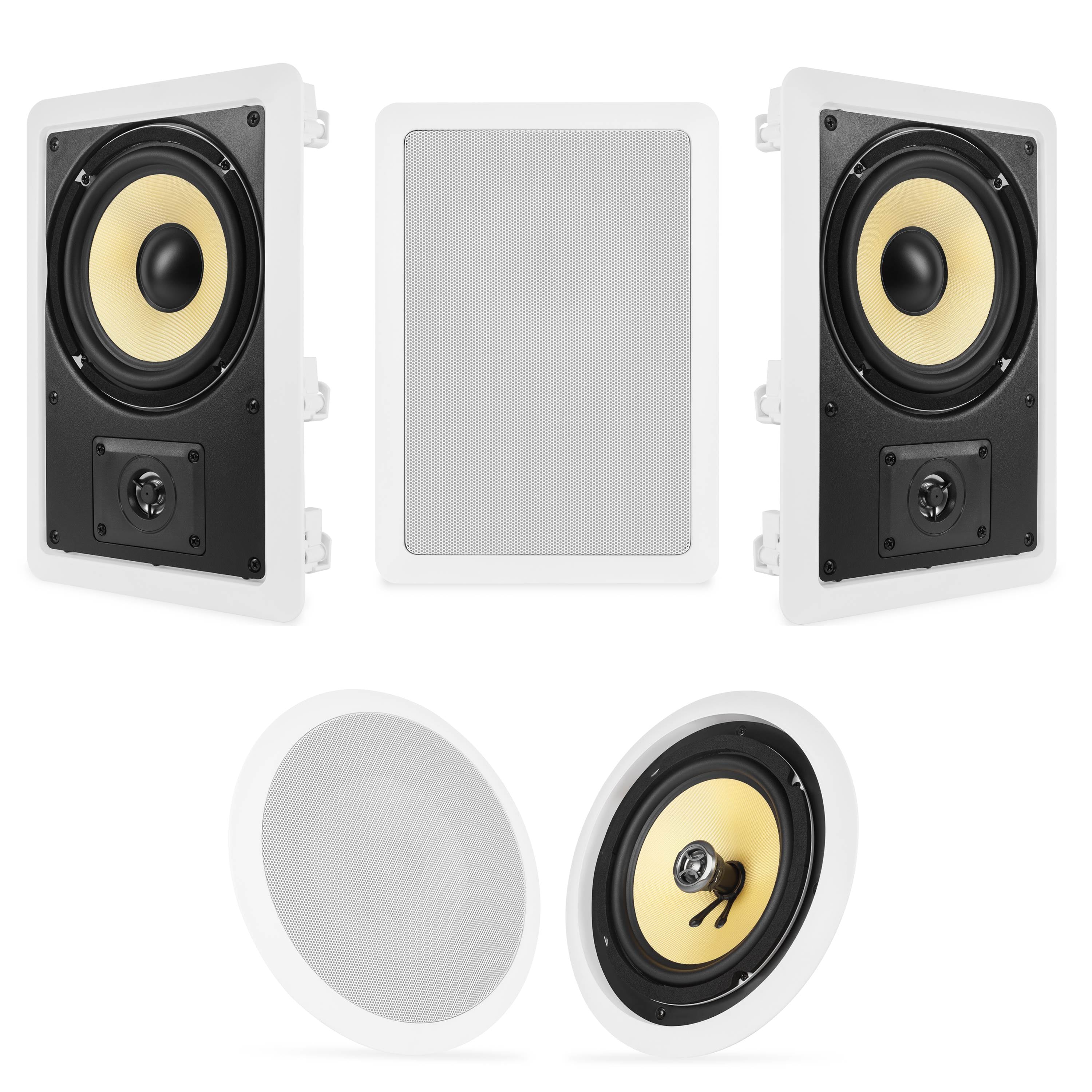 NEW VM Audio 5.25" 5.1 Full Surround Sound System - 3 In Wall and 2 In Ceiling