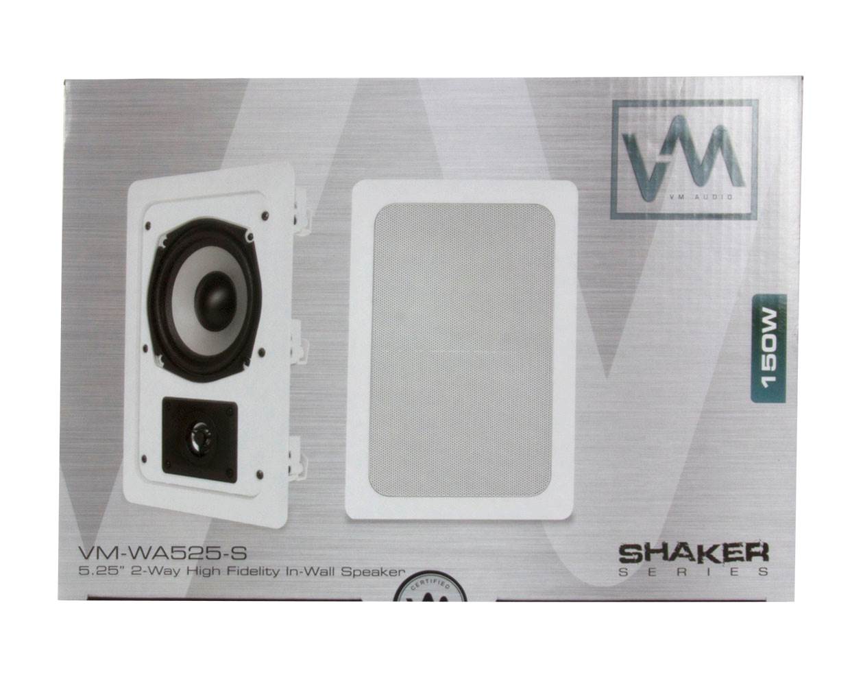 VM AUDIO Shaker 5.25" 5.1 Full Surround Sound System - 3 In Wall and 2 Ceiling