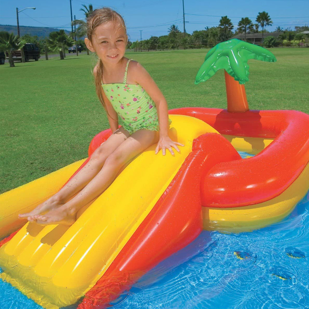 Intex 100x77 Inch Inflatable Ocean Play Center & 8.5x5.75 Inch Pool for 2-3 Kids