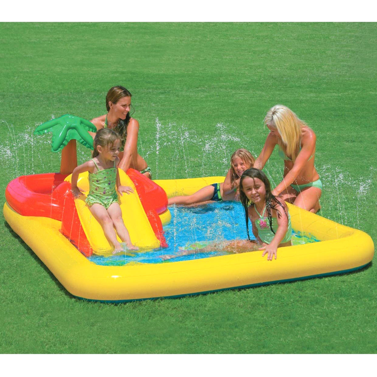 Intex 100 x 77 x 31 Inch Inflatable Play Center Swimming Pool + Games (2 Pack)