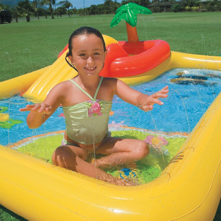 Intex 100x77 Inch Inflatable Ocean Play Center & 8.5x5.75 Inch Pool for 2-3 Kids