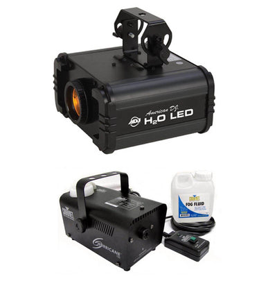 NEW AMERICAN DJ H2O IR LED Water Flowing Light Effect + Chauvet H700 Fog Machine