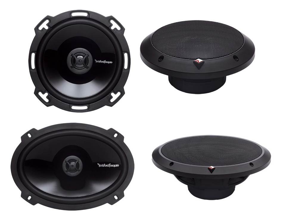 2) Rockford Fosgate P1650 6.5" 110W + 2) 6x9" 150W 2-Way Car Speakers + 400W Amp