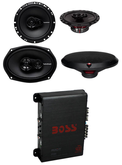 Rockford Fosgate R169X3 6x9" 260W and 6.5" 180W 3-Way Speakers and 400W Amp