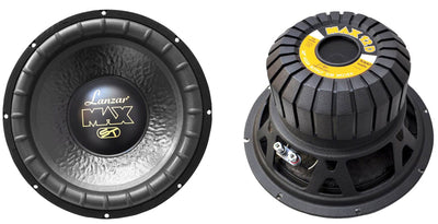 2) LANZAR MAX12D 12" 2000W Car Audio Subwoofers + 2 Channel Amplifier + Wiring