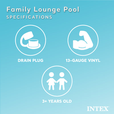 Intex Swim Center Inflatable Family Lounge Pool with built in Bench (Open Box)