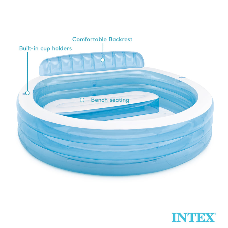 Intex Swim Center Infalatbale Family Lounge Pool with Bench (Open Box) (2 Pack)