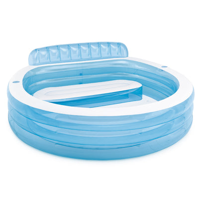 Intex Swim Center Inflatable Family Lounge Pool with built in Bench (Open Box)