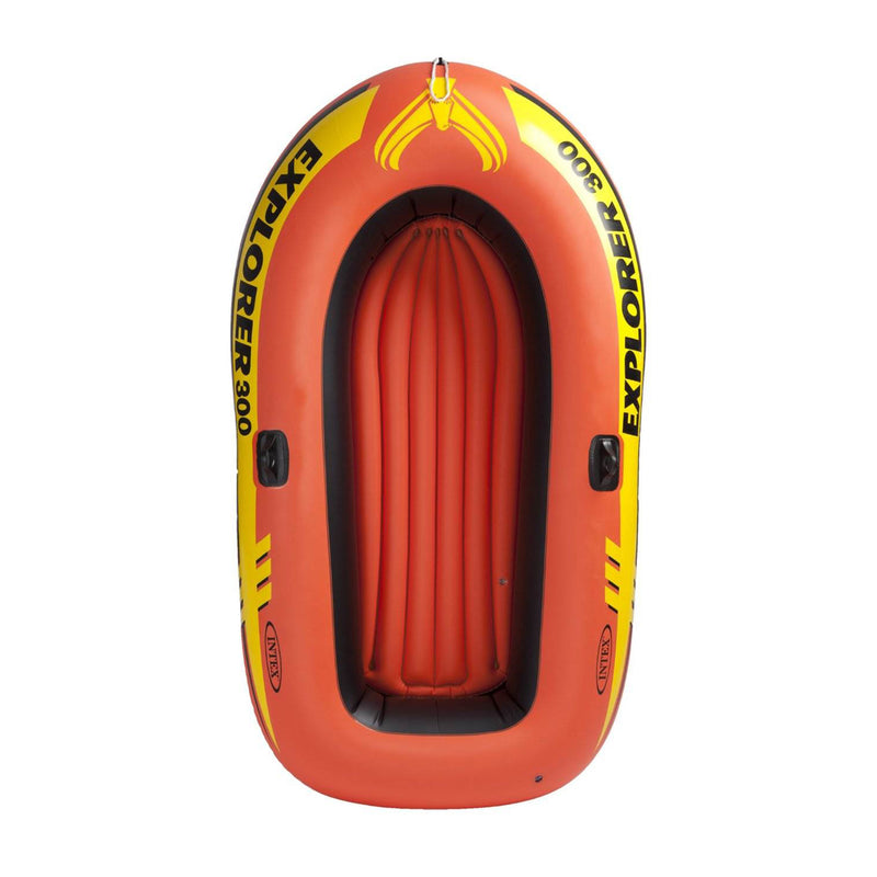 Intex Explorer 300 Compact Inflatable Three Person Raft Boat (Open Box) (3 Pack)