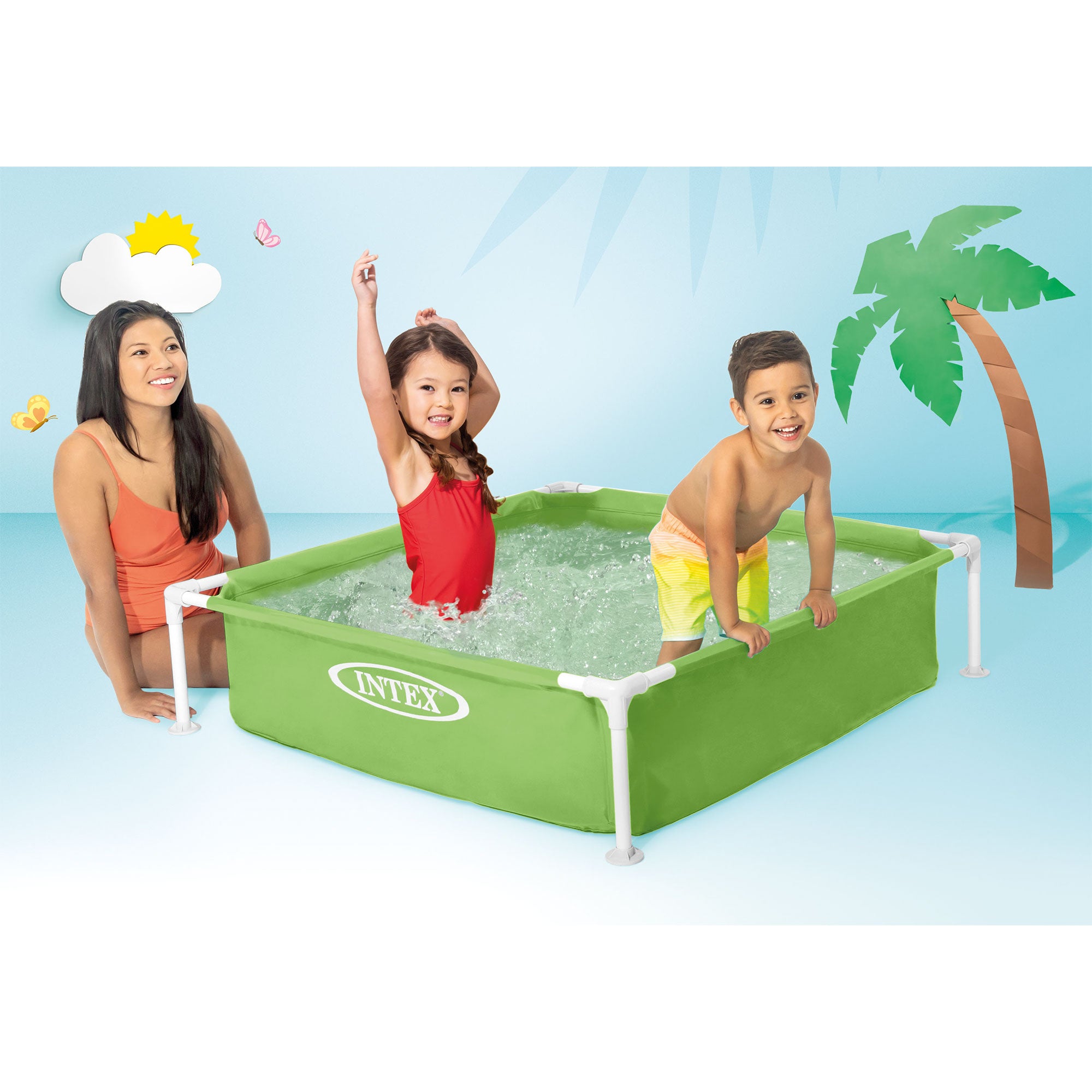 48 x 12 Inch Mini Frame Kids Beginner Kiddie Pool, Color Varies (For Parts)
