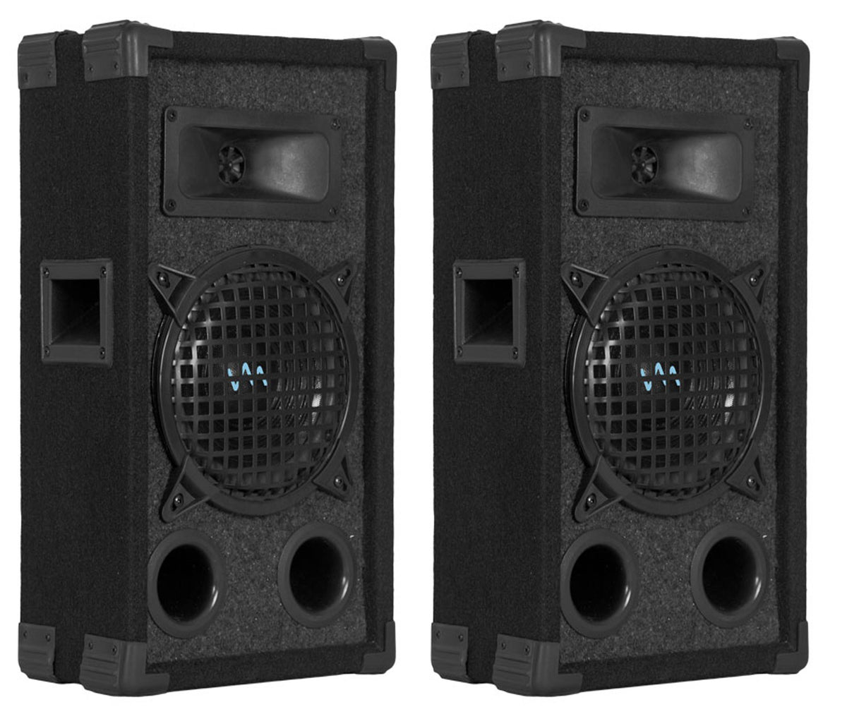 2) VM Audio VAS36P 600 Watt 6" DJ Passive Stage Speakers + 50 Ft Speaker Wire