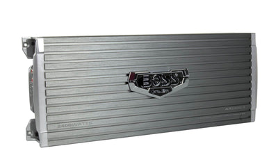 Boss AR2400.4 2400W 4-Ch Car Amp + Remote+ 2.0 Farad Capacitor + 4 Gauge Amp Kit