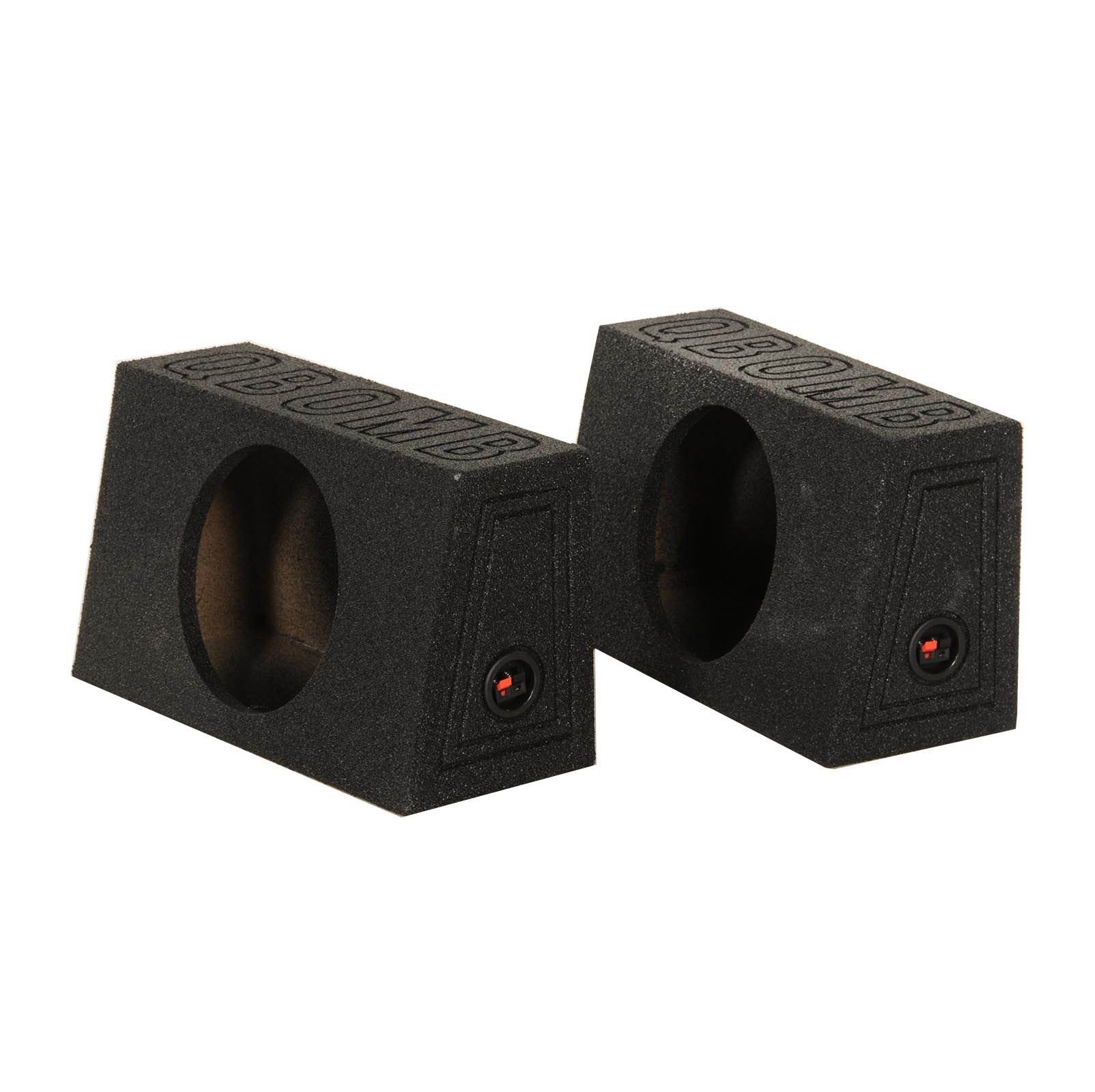 QPower QBomb Single 10 Inch Sealed Subwoofer Sub Boxes Bedliner Spray, 2-Pack