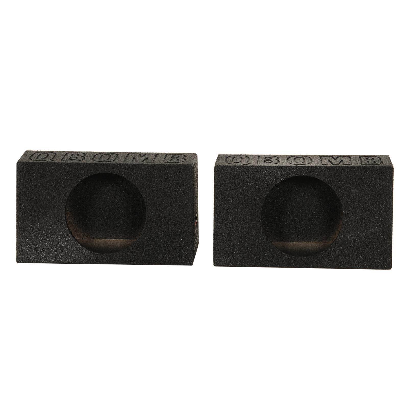 QPower QBomb Single 10 Inch Sealed Subwoofer Sub Boxes Bedliner Spray, 2-Pack