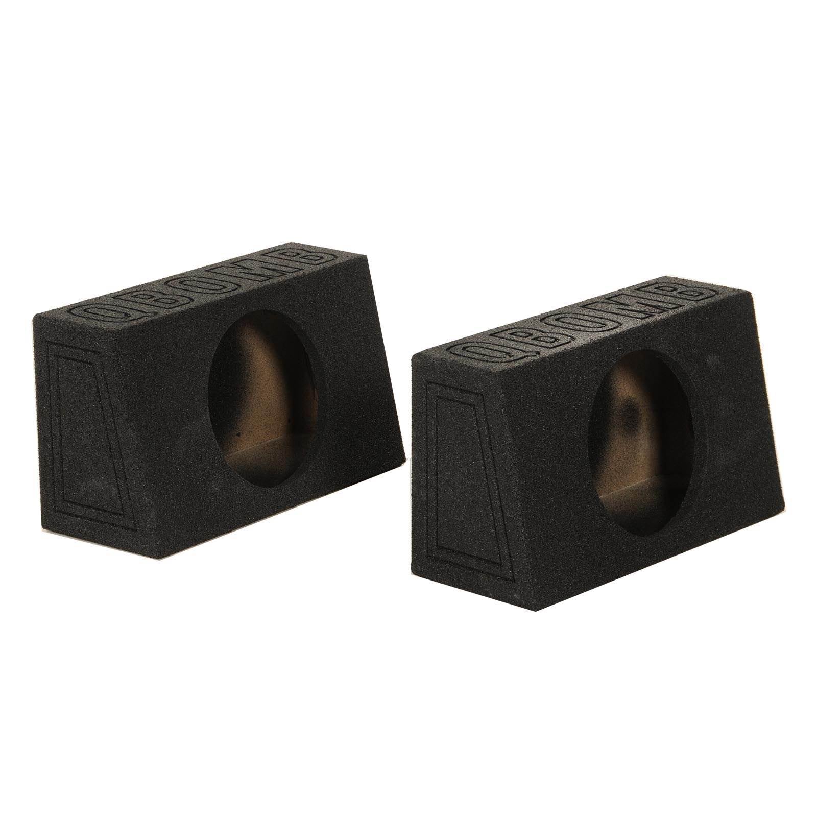 QPower QBomb Single 10" Sealed Subwoofer Box with Bedliner Spray, 2-Pack (Used)