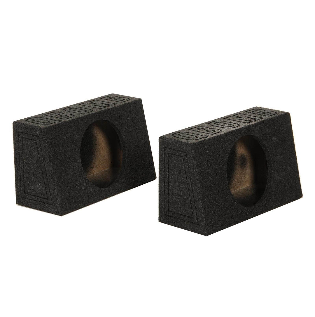 Q Power QBomb Single 12 Inch Sealed Subwoofer Sub Boxes Bedliner Spray, 2-Pack