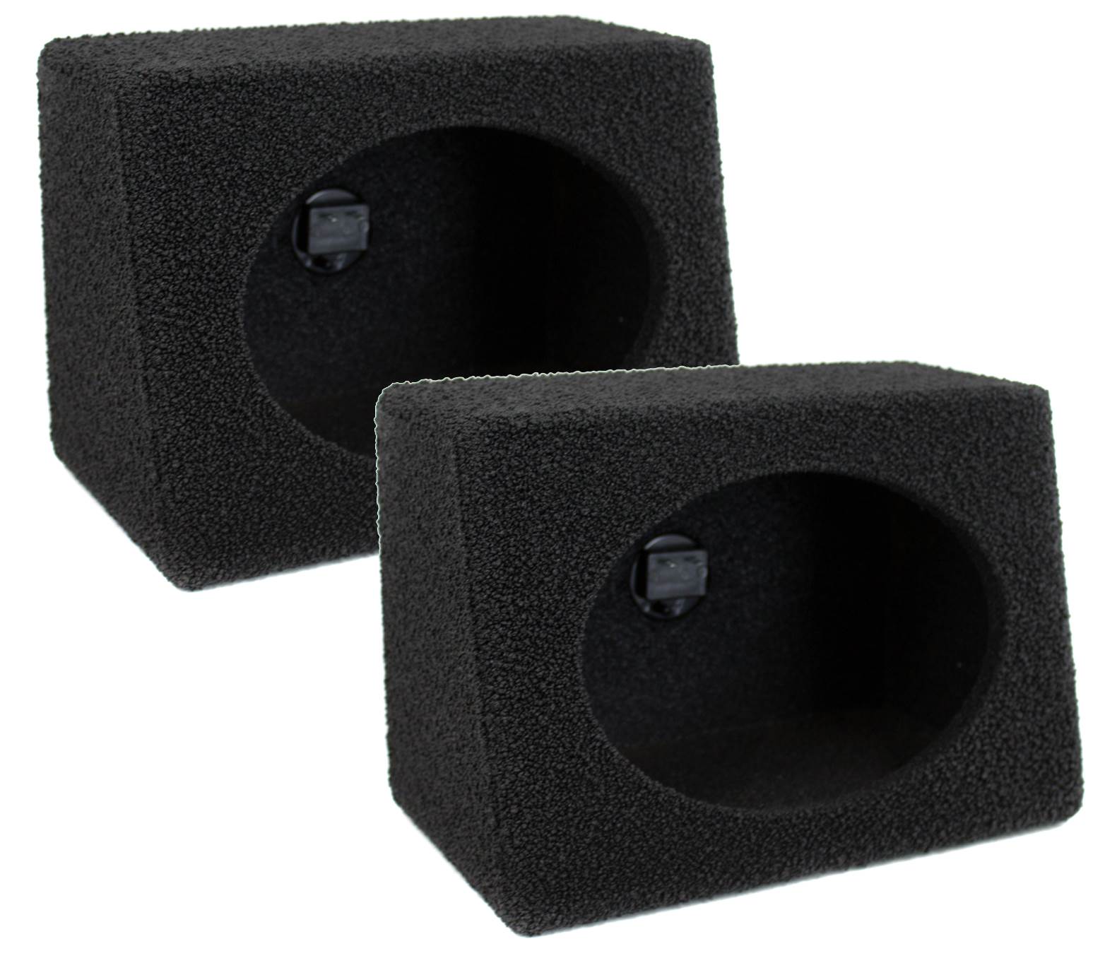 Q-POWER Q-Bomb 6x9" Car Wedge Speaker Boxes with Bedliner Spray, Pair (Open Box) - VMInnovations
