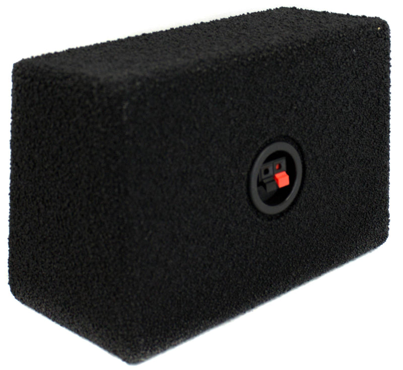 Q-POWER Q-Bomb 6x9" Car Wedge Speaker Boxes with Bedliner Spray, Pair (Damaged)