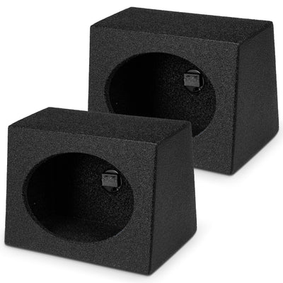 Q-POWER Q-Bomb 6x9" Car Wedge Speaker Boxes with Bedliner Spray, Pair (Open Box) - VMInnovations