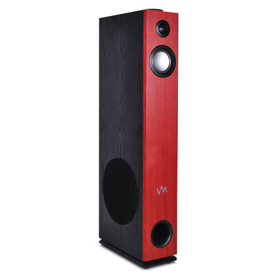 VM Audio EXAT10 Cherry/Black Powered Bluetooth Tower Speakers Pair (Open Box)