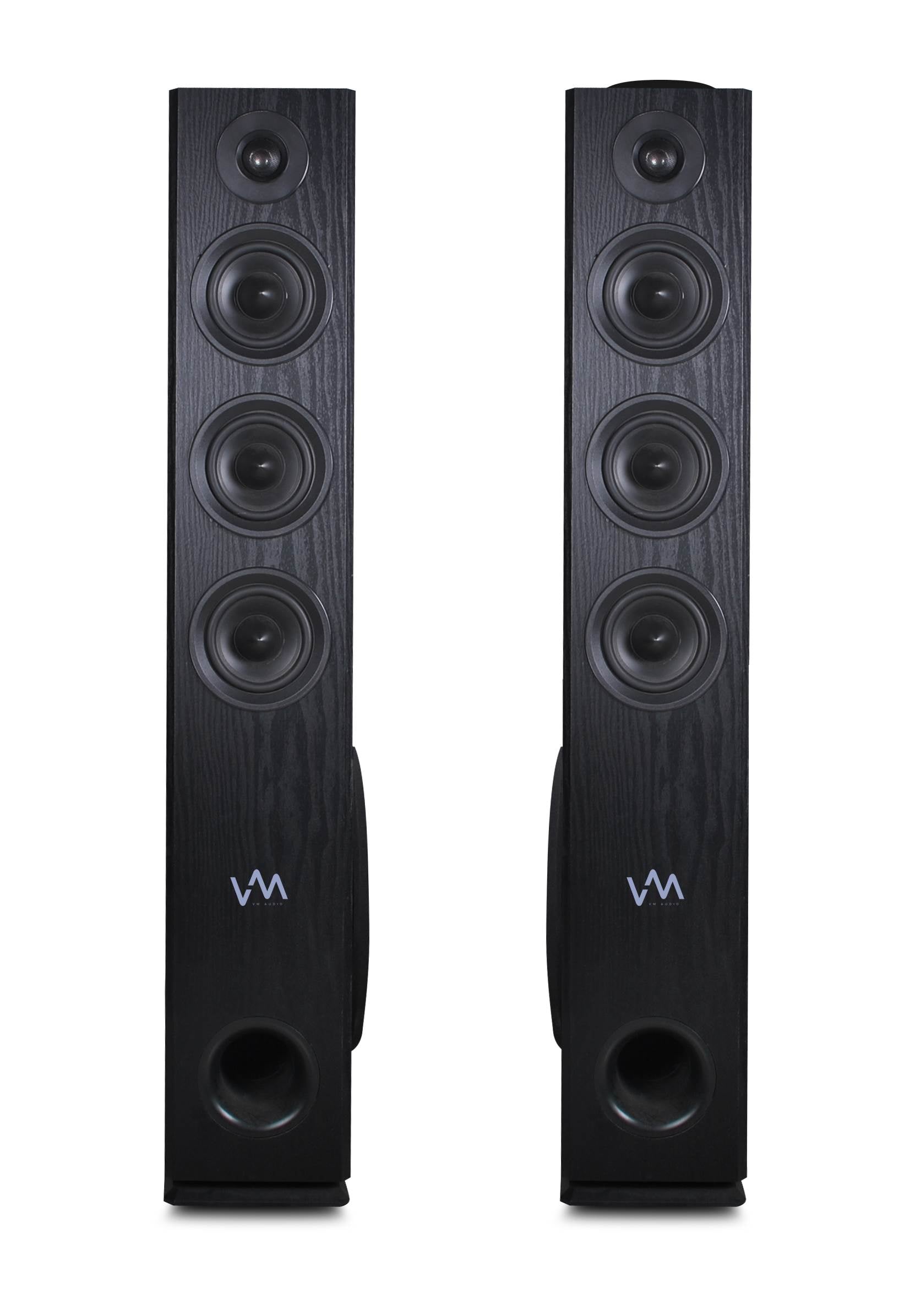 VM Audio EXAT31 Floorstanding Powered Bluetooth Tower Speakers Pair (Open Box)
