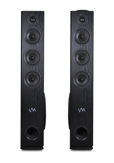 VM Audio EXAT31 Floorstanding Powered Bluetooth Tower Speakers Pair (Open Box)
