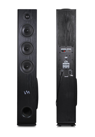 VM Audio EXAT31 Floorstanding Powered Bluetooth Tower Speakers Pair (Open Box)