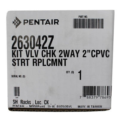 Pentair 263042Z CPVC 2" 2-Way Pool Check Valve Diverter Replacement Kit (Used)