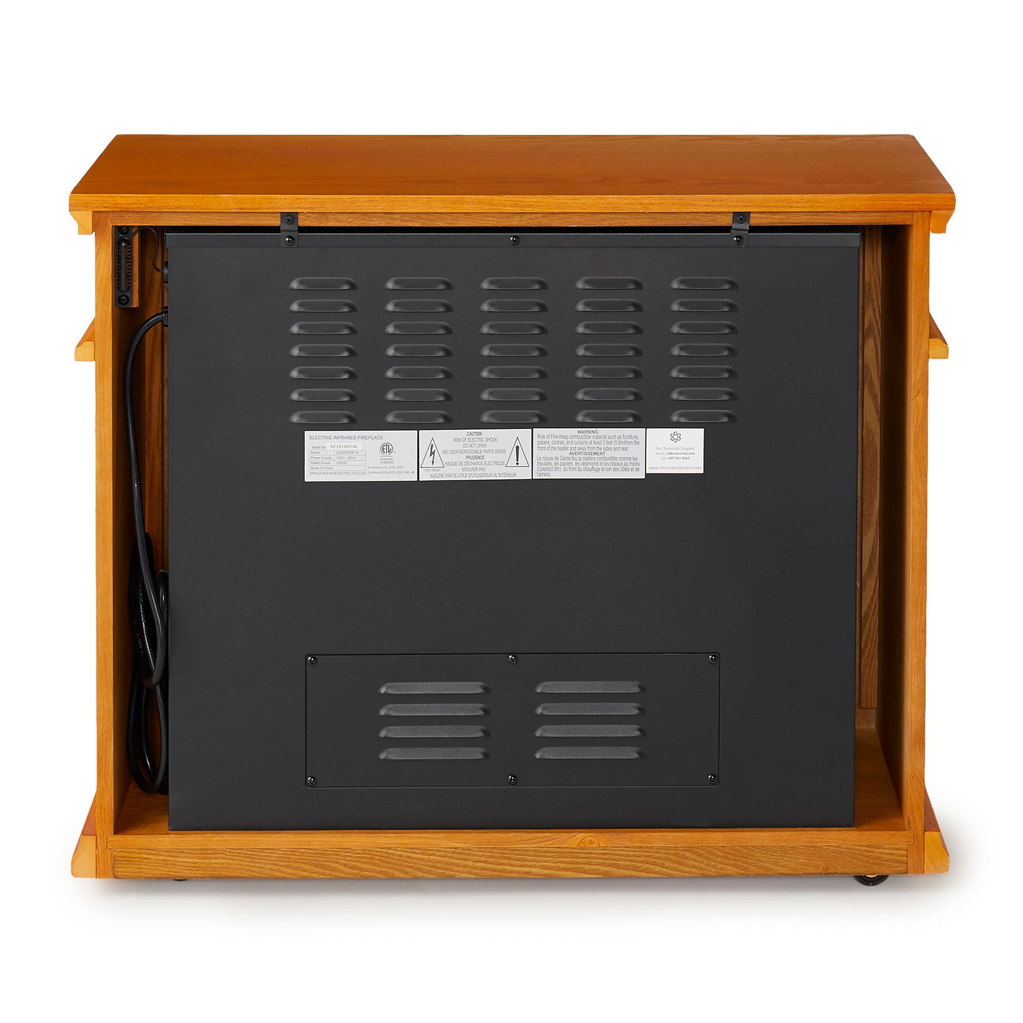 1500 W Portable Electric Infrared Quartz Fireplace Heater, Indoor Use (Open Box) - VMInnovations