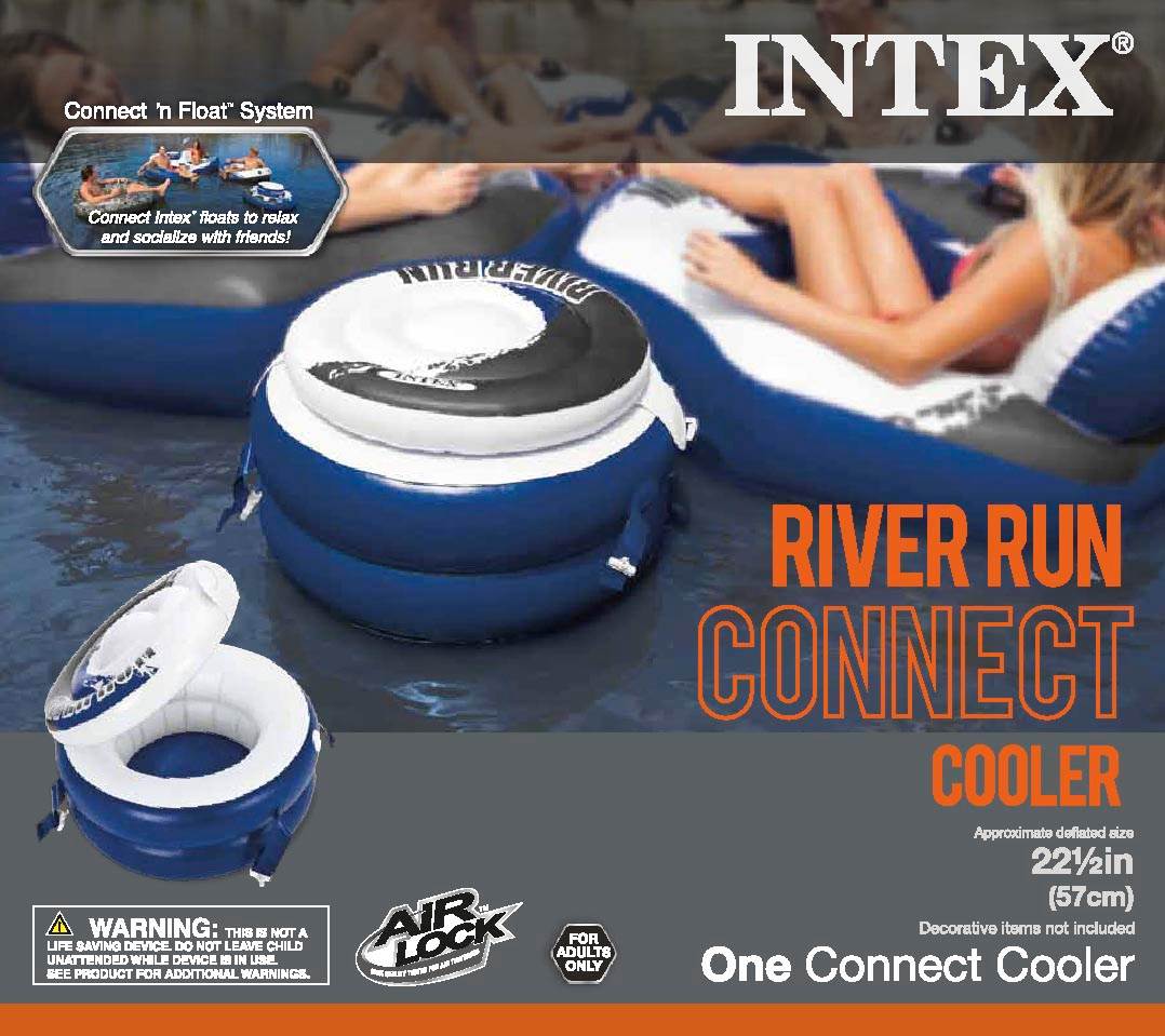 Intex River Run Connect Inflatable Floating Beverage Cooler | 56823EP (Open Box)