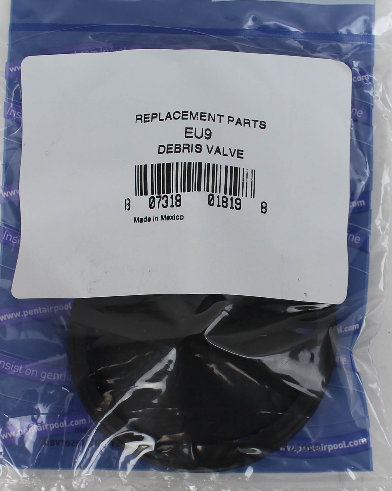 Pentair EU9 Kreepy Krauly Swimming Pool Cleaner Debris Valve Replacement, Black