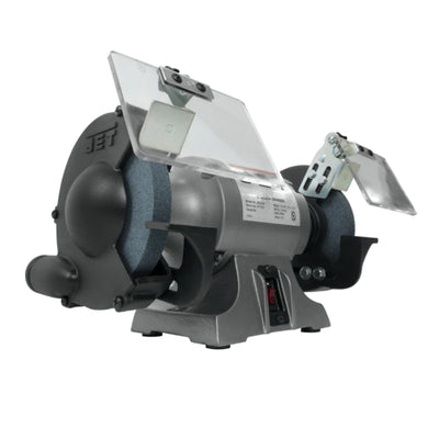 Jet JBG-6A 1 HP 3450 RPM 5 Amp 115V Cast Iron Eye Shield Workshop Bench Grinder