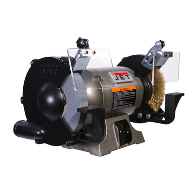 Jet 577128 Shop Bench Grinder JBG 8W with Grinding Wheel and Wire Wheel System