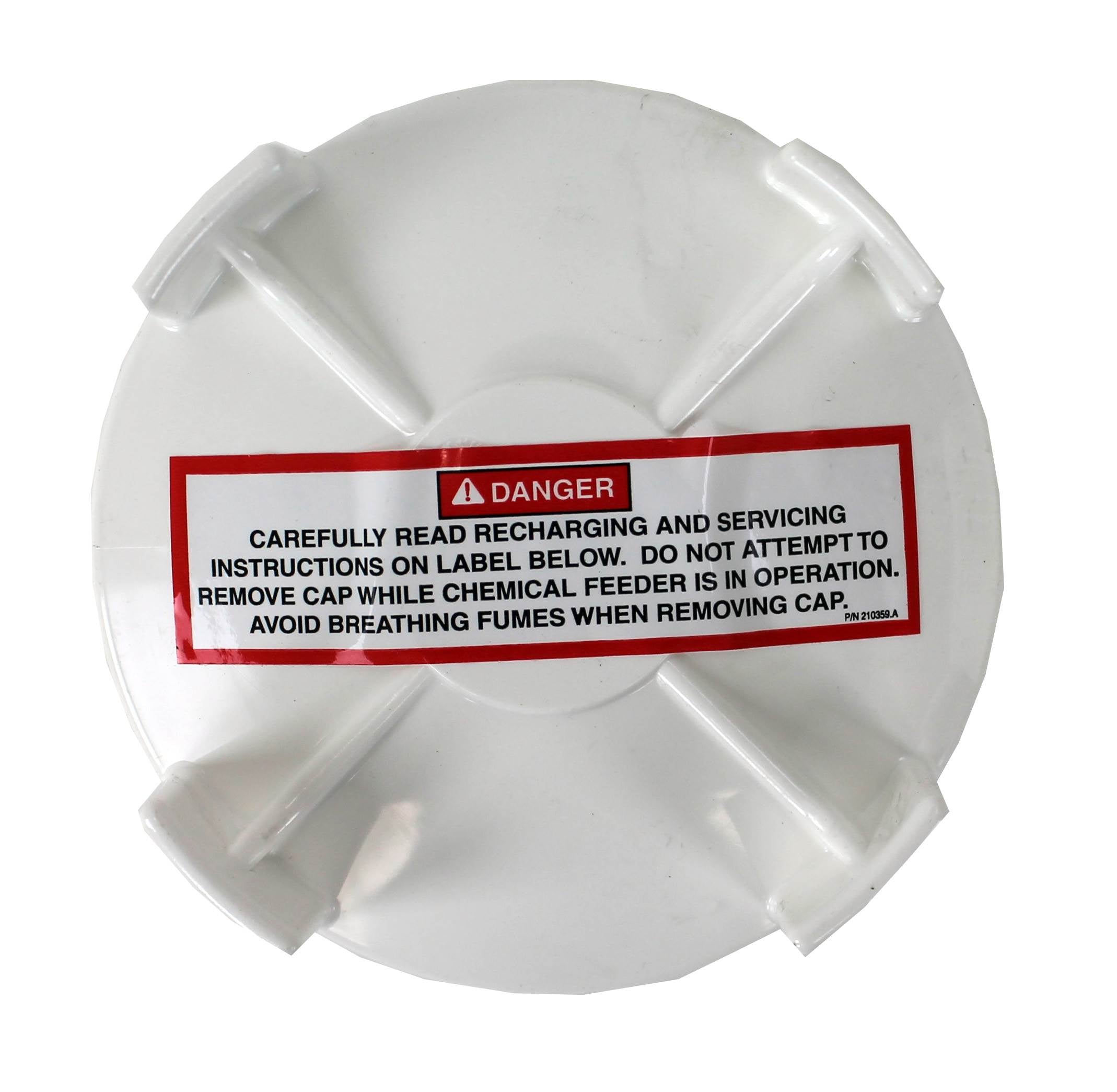 Pentair R172008W Pool Spa Threaded White Cap Replacement Rainbow Chlorine Feeder