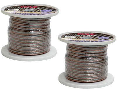 2) New Pyle PSC14100 100 ft. 14 Gauge Spool Audio Speaker Zip Wire