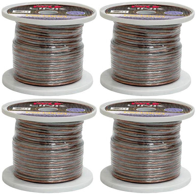4) New Pyle PSC14100 100 ft. 14 Gauge Spool Audio Speaker Zip Wire